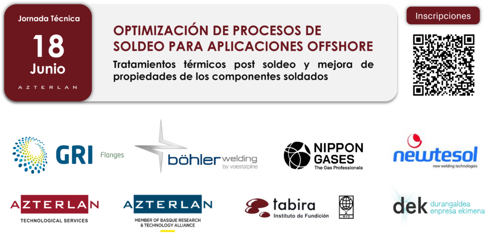 Jornada técnica: Procesos de soldeo para aplicaciones offshore