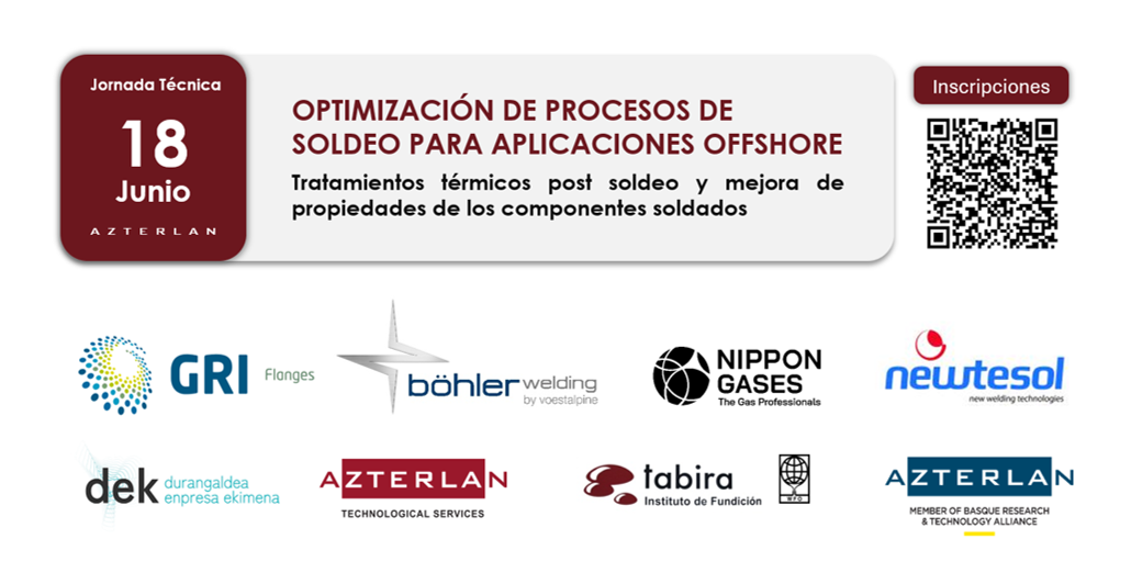 Jornada técnica: Procesos de soldeo para aplicaciones offshore